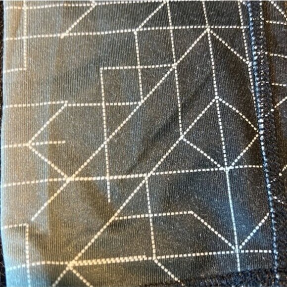 Nike Pro XS Printed Compression Leggings Black/Yellow Geometric Design - Picture 3 of 5